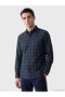 Quality Parts from Çelebi Store Standard Fit Checked Embroidered g Gabardine Men's Shirt - 2