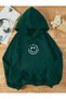 Modexa Unisex Hoody Green Hooded Oversize Sweatshirt Comfortable Fit Cotton with Fleece Inside