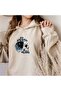 Unisex Beige Kangaroo Pocket Thick Fabric Oversize Hooded Sweatshirt Hoodie