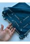 قماش قطني مطرز يدويًا بتصميم ثقيل الوزن، مطرز من 4 جوانب، مقاس 100x100 سم - 3