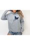 Unisex Gray Relaxed Fit Hooded Kangaroo Pocket Thick Sweatshirt