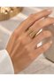 Wave Design Adjustable Ring Gold and Silver Color Modern Geometric Women's Ring