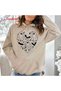 Modexa Unisex Hoody Beige Streetwear Oversize Hooded Casual Cotton Sweatshirt with Pockets
