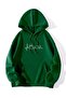 Unisex Green Hooded Oversize Sweatshirt Comfortable Fit Cotton with Fleece Inside