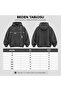 Unisex Gray 3 Thread Threaded Oversize Hooded Sweatshirt Basic Comfortable Cut - 3