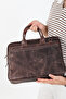 Genuine Crazy Leather Handmade Laptop and Briefcase Bag - Calfskin Special Design - 15 Inches - 4