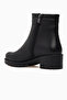 Women's Leather Zippered Boots 26K 3381K Black - 3
