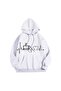 Unisex White Relaxed Fit Hooded Kangaroo Pocket Thick Sweatshirt