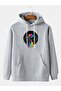 Unisex Gray Hooded Oversize Sweatshirt Comfortable Fit Cotton with Fleece Inside