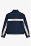Navy Blue Gabardine Jacket with Contrast Detail - 3