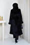Women's Lined Belted Fur Detailed Coat - 6