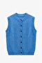 Blue Lana Buttoned Vest