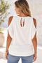 Women's Ecru Casual Blouse with Shoulder Detail - 2