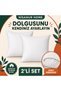 Set of 2 100% Cotton Fabric Zippered Beaded Silicone Fiber Filled Throw Pillow Inner Cushion - 4