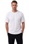 Men's 95% Cotton Regular Fit Comfortable Cut Double Sleeve Crew Neck Lycra White T-Shirt 2604361