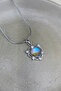 Aurora Hologram Heart Necklace Non-Tarnish and Rust-Proof Guaranteed Steel 45 cm