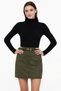Women's Suede Belted Mini Straight Fit Skirt - 7
