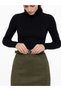Women's Suede Belted Mini Straight Fit Skirt - 2