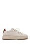 Men's White Lace-Up Thick-Soled Leather Sneaker Wm740010Df