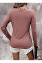 Women's Long Sleeve V-Neck Camisole Blouse - 3