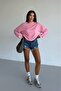 Long Sleeve Crew Neck Two-Thread Fabric Sweatshirt - 4