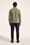 Men's Green 6240 Basic High Collar Fleece Sweatshirt - 3