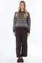 Patterned Knitwear Sweater Dark Brown - 3