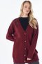 Embroidered Knitwear Cardigan Burgundy