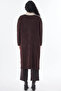 Contrast Stitched Knitwear Cardigan Brown - 4