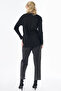 Accessory Buttoned Knitwear Tunic Black - 4