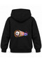 Gabby's Dollhouse Tunnel Curiosity Printed Black Children's Hooded Sweatshirt
