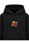 One Piece Straw Hat Hoop Printed Black Kids Hooded Sweatshirt - 4