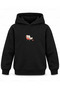 Twice Listening Corner Printed Black Children's Hooded Sweatshirt - 2