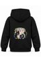 Saja Boys Prova Mirror Printed Black Children's Hooded Sweatshirt