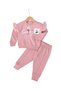 Baby Girl Seasonal Floral Printed Set with Ruffle Detail on Shoulders, 6-9-12-18-24 Months, 2 Yarn Lower and Upper Set