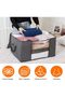 Foldable Clothes Storage Box -Pack Of 3 - 4