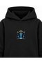 Manifest Open Curtain Printed Black Children's Hooded Sweatshirt - 4