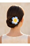 Women's Plastic Colorful Pearl Detailed Flower Buckle - 2