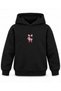 My Melody & Kuromi Ribbon Woven Printed Black Children's Hooded Sweatshirt - 2
