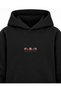 Manifest Light Crown Printed Black Kids' Hooded Sweatshirt - 4