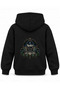 Manifest Open Curtain Printed Black Children's Hooded Sweatshirt