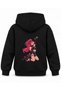 Huntr X Mira Light Line Printed Black Kids' Hooded Sweatshirt