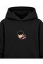 Haikyu Kuroo Stretching Printed Black Kids' Hooded Sweatshirt - 4
