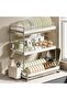 Dish Drying Rack 3 Tier Dishes Drying Stand Large Capacity Kitchen Countertop Drying Rack White