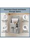 2pcs Canvas Multi Pocket Wall Hanging Storage Organizer with - 4
