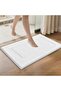 Soft Microfiber White Bathroom Rugs Sets 2 Pieces 32x20 inch - 7