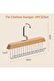 8 Hooks Tie Rack 2 Pack, Non-Slip Tie Belt Storage Hanger, Space Saving Hangers with 8 Hooks, Wooden - 2