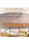 8 Hooks Tie Rack 2 Pack, Non-Slip Tie Belt Storage Hanger, Space Saving Hangers with 8 Hooks, Wooden - 3