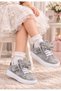 Girls' Stoned Bowknot Velcro Flexible Sole Sports Shoes for School and Daily Use - 4