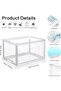 Delivera 3 Pack Stackable Plastic Storage Drawers, Transparent Storage Box Organizer with Extendable Drawer - 2